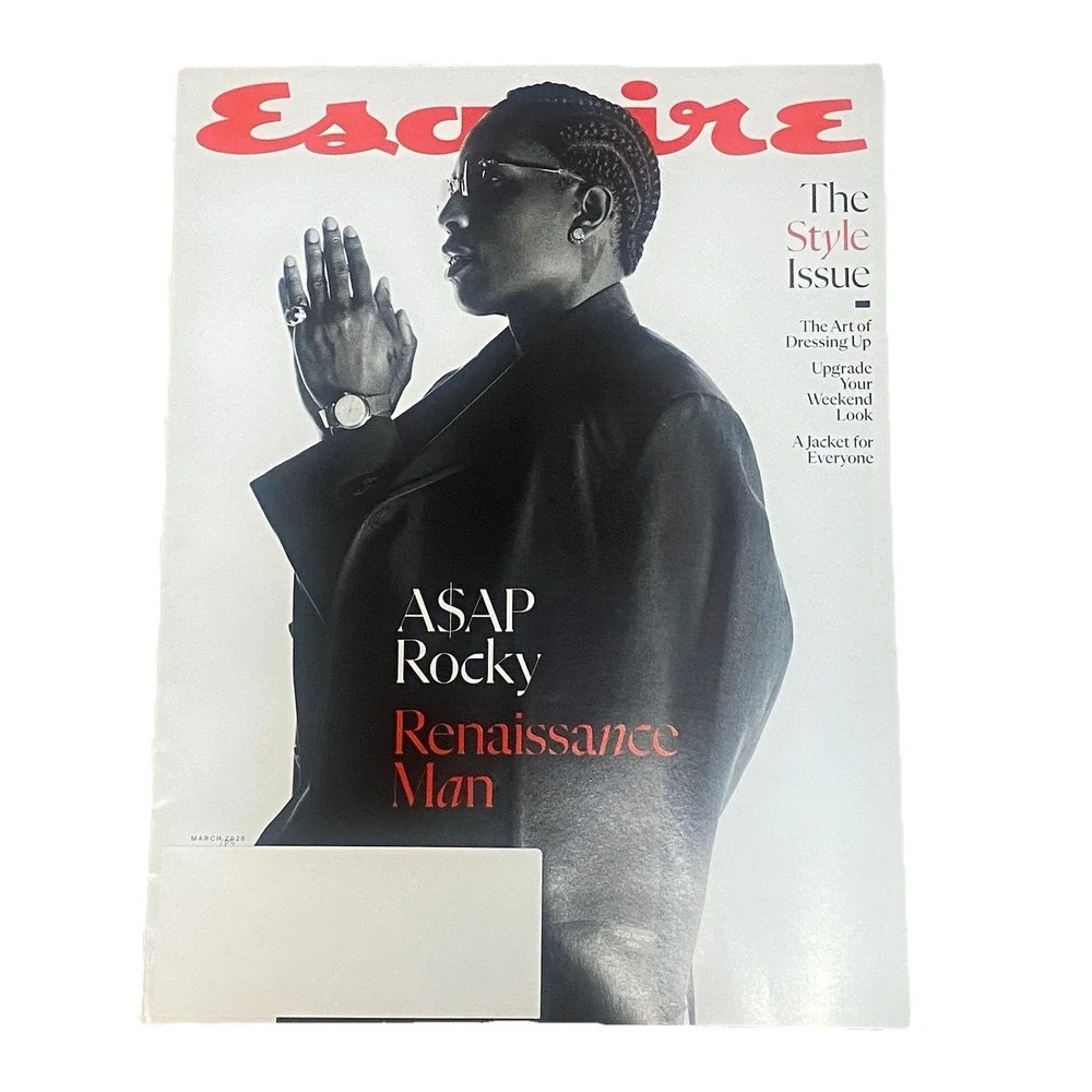 Esquire Magazine March 2026 Mens Style Fashion A$AP Rocky, Style Issue‎